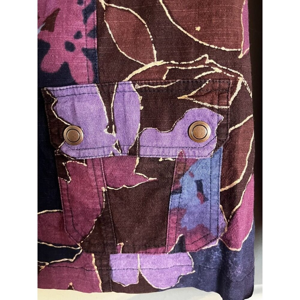 Coldwater Creek Floral Jacket P14 Colorful Western Boho Preppy Cottage Earthy - Picture 6 of 10